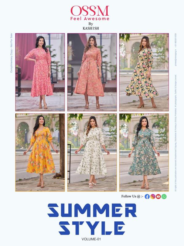 Ossm Summer Style Vol 1 Cotton Designe Kurti Collection